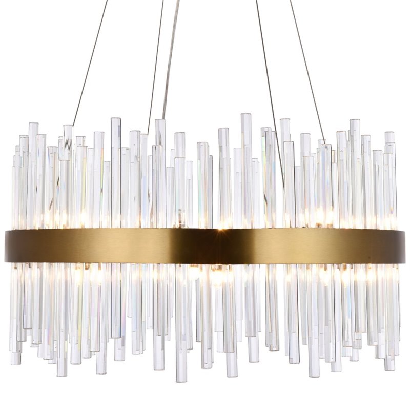 Maklaine 16 Light Royal Cut Crystal Chandelier in Gold Finish