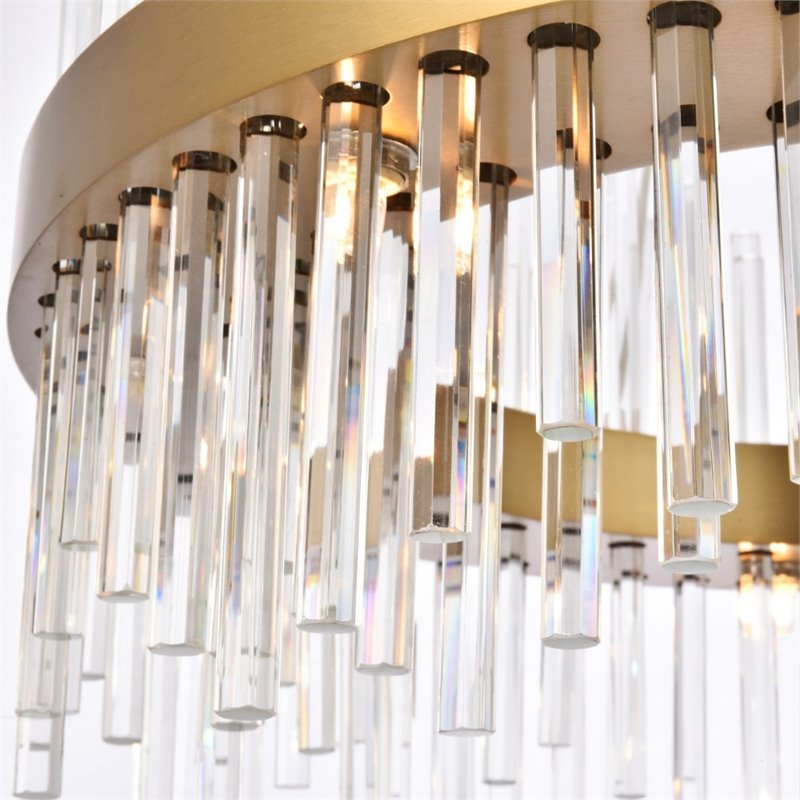 Maklaine 16 Light Royal Cut Crystal Chandelier in Gold Finish