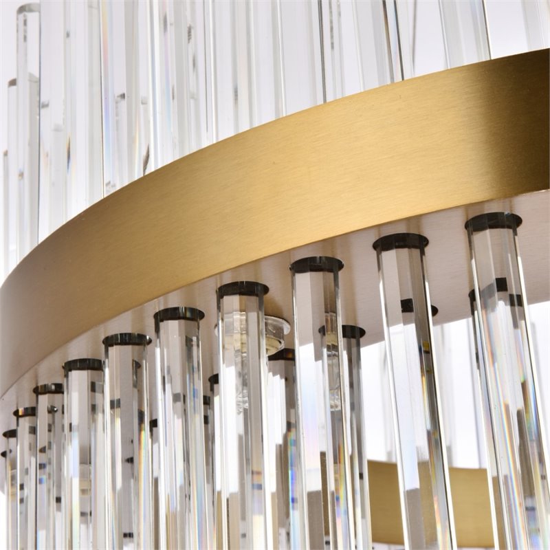 Maklaine 16 Light Royal Cut Crystal Chandelier in Gold Finish