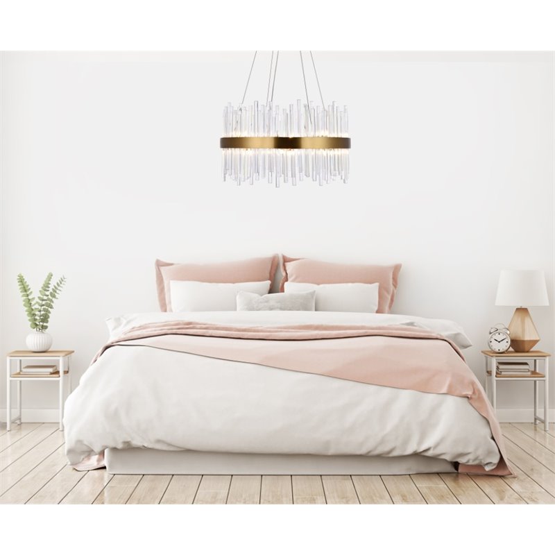 Maklaine 16 Light Royal Cut Crystal Chandelier in Gold Finish