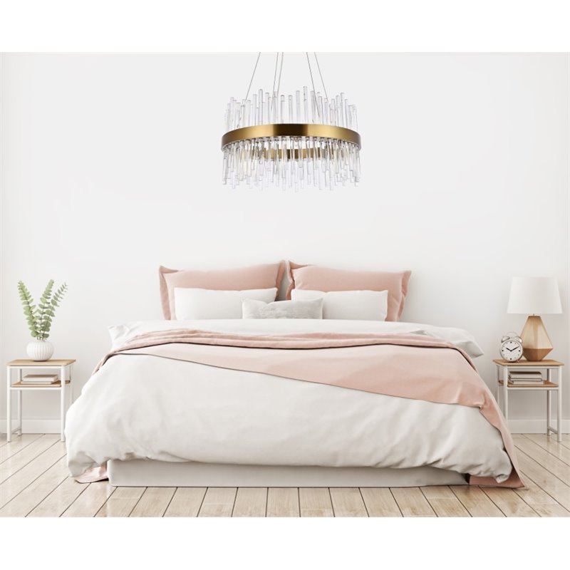 Maklaine 16 Light Royal Cut Crystal Chandelier in Gold Finish