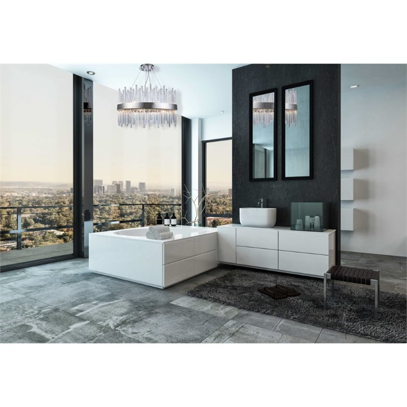 Maklaine 16 Light Royal Cut Crystal Chandelier in Chrome Finish