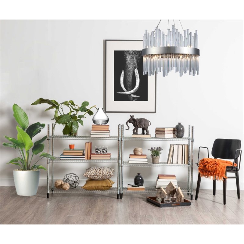 Maklaine 14 Light Royal Cut Crystal Chandelier in Chrome Finish