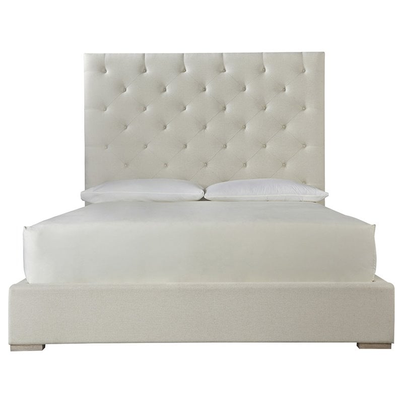 Maklaine Modern Upholstered White Finish 83