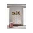 Maklaine Transitional styled Wood Ten Drawer Chest in White Finish