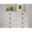 Maklaine Transitional styled Wood Ten Drawer Chest in White Finish