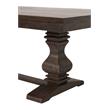 Maklaine Walnut Wood Dining Set with Extendable Table & Beige Linen Chairs