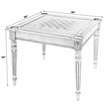 Maklaine Modern / Contemporary Multi-Game Card Table - Cherry Brown