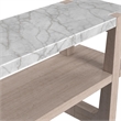 Maklaine Modern Marble Console Table in Sun-Bleached Ash Brown