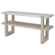 Maklaine Modern Marble Console Table in Sun-Bleached Ash Brown