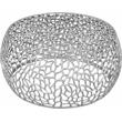 Maklaine Scrollwork Modern Solid Aluminum Coffee Table in Silver