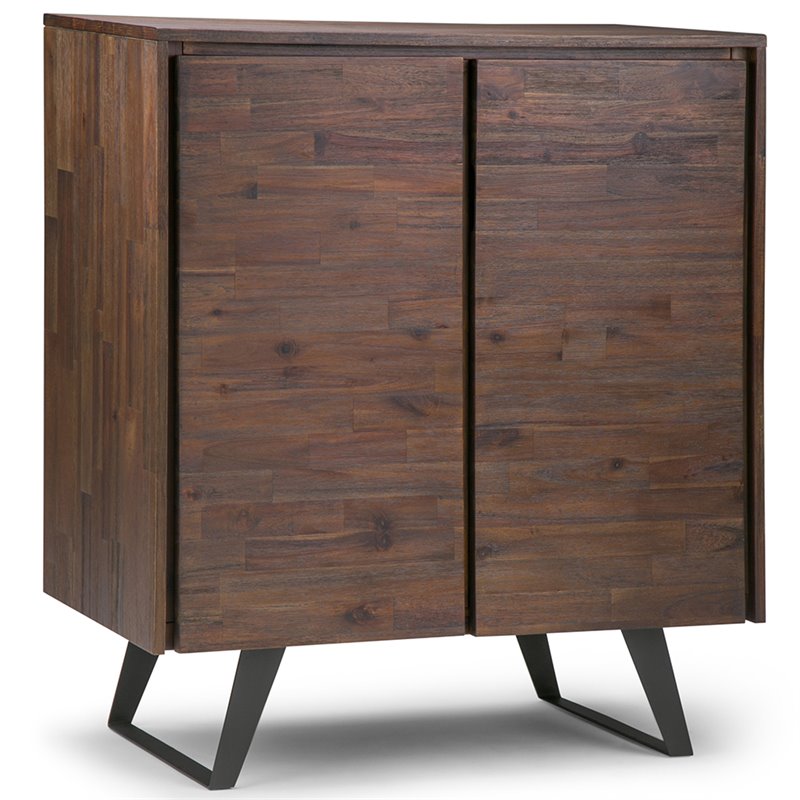 Maklaine Modern / Contemporary Medium Storage Cabinet in Charcoal Brown