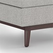 Maklaine Rectangle Coffee Table Storage Ottoman in Cloud Gray Polyester Fabric