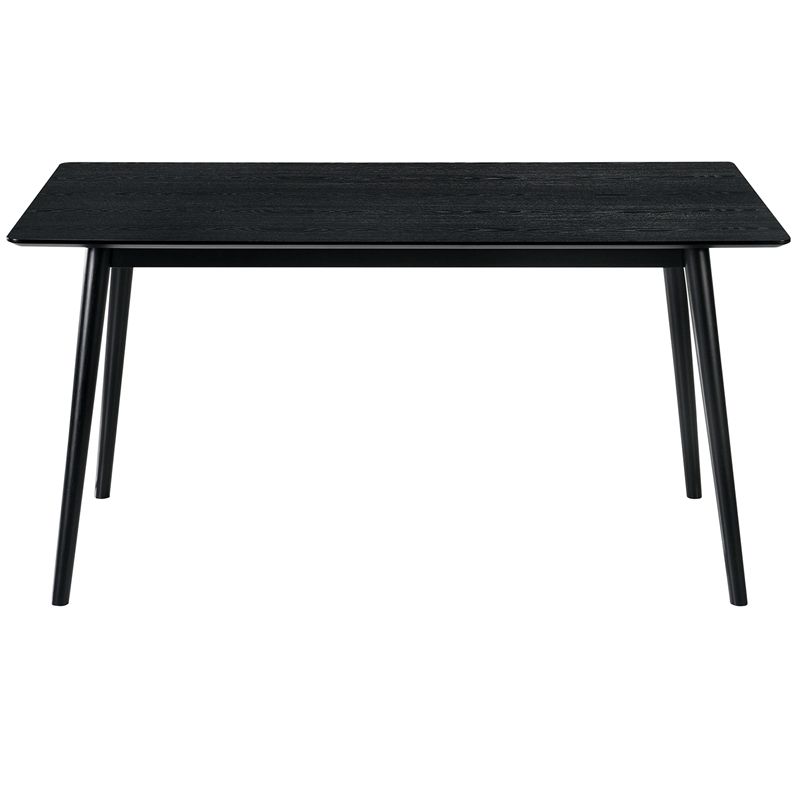 Maklaine Rectangular Contemporary Wood Dining Table in Black