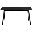 Maklaine Rectangular Contemporary Wood Dining Table in Black