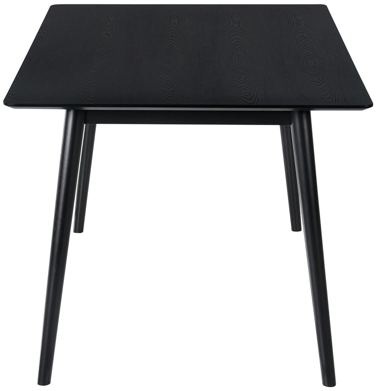 Maklaine Rectangular Contemporary Wood Dining Table in Black