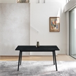 Maklaine Rectangular Contemporary Wood Dining Table in Black