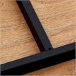 Maklaine Contemporary Wood/Metal Dining Table in Walnut/Black/Gold