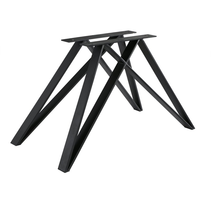 Maklaine Contemporary Wood Dining Table with Rectangular Top in Black