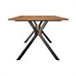 Maklaine Contemporary Solid Oak Wood Dining Table in Balsamic Oak