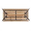 Maklaine Contemporary Solid Oak Wood Dining Table in Balsamic Oak