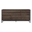 Maklaine Modern / Contemporary Rustic Oak Wood Sideboard In Dark Brown