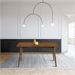 Maklaine Rectangular Contemporary Wood Dining Table in Walnut