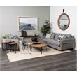 Maklaine Rectangular Raised Edge Solid Wood Console Table Brown