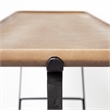 Maklaine Rectangular Raised Edge Solid Wood Console Table Brown