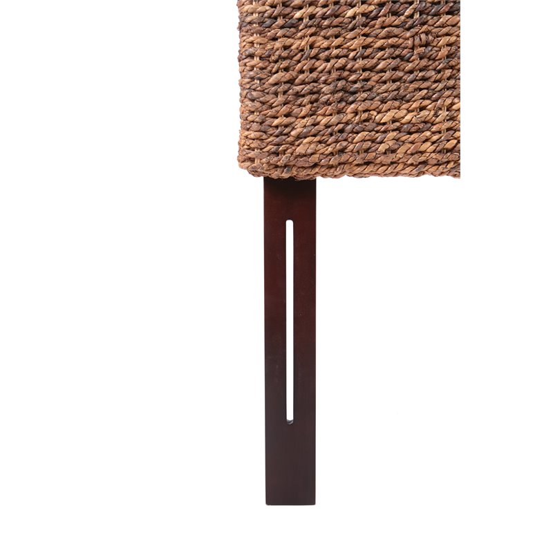 Maklaine Banana Leaf Honey Dark Brown Headboard Rectangular 62.5