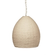 Maklaine Modern / Contemporary Rope and Metal Pendant in Off White