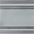 Maklaine Modern 3 Shelf Glass Top Console Table in Silver Finish