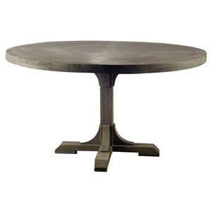 Maklaine Round Dining Table made with Brown Mango Wood (Set of 2)