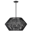 Maklaine Steel Matte Black Pendant Circular Adjustable 28