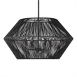 Maklaine Steel Matte Black Pendant Circular Adjustable 28