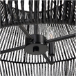 Maklaine Steel Matte Black Pendant Circular Adjustable 28