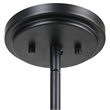Maklaine Steel Matte Black Pendant Circular Adjustable 28