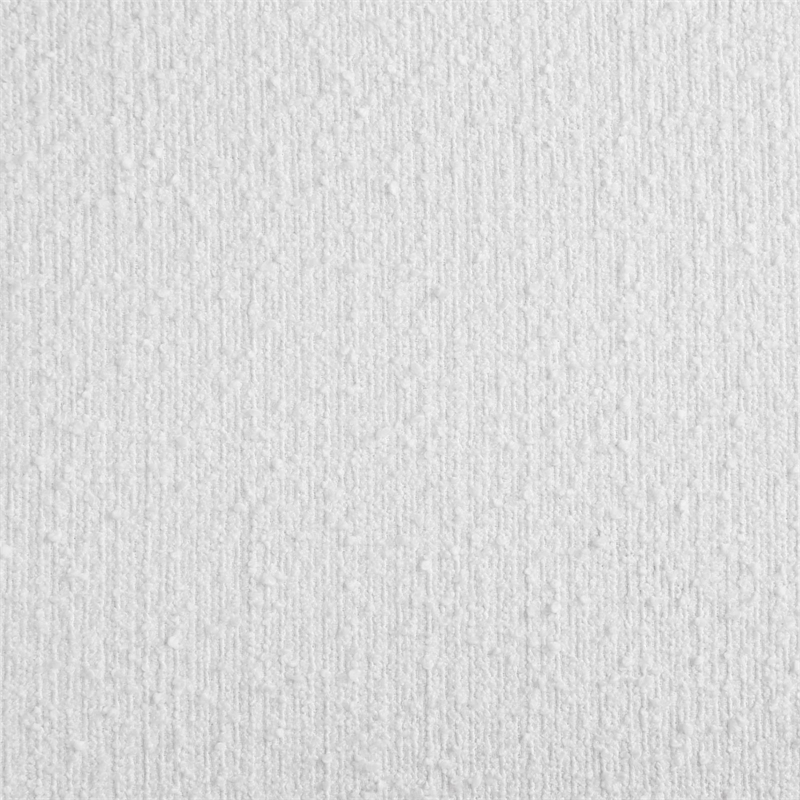 Maklaine Fabric Upholstered Curved Headboard Queen Bed in White