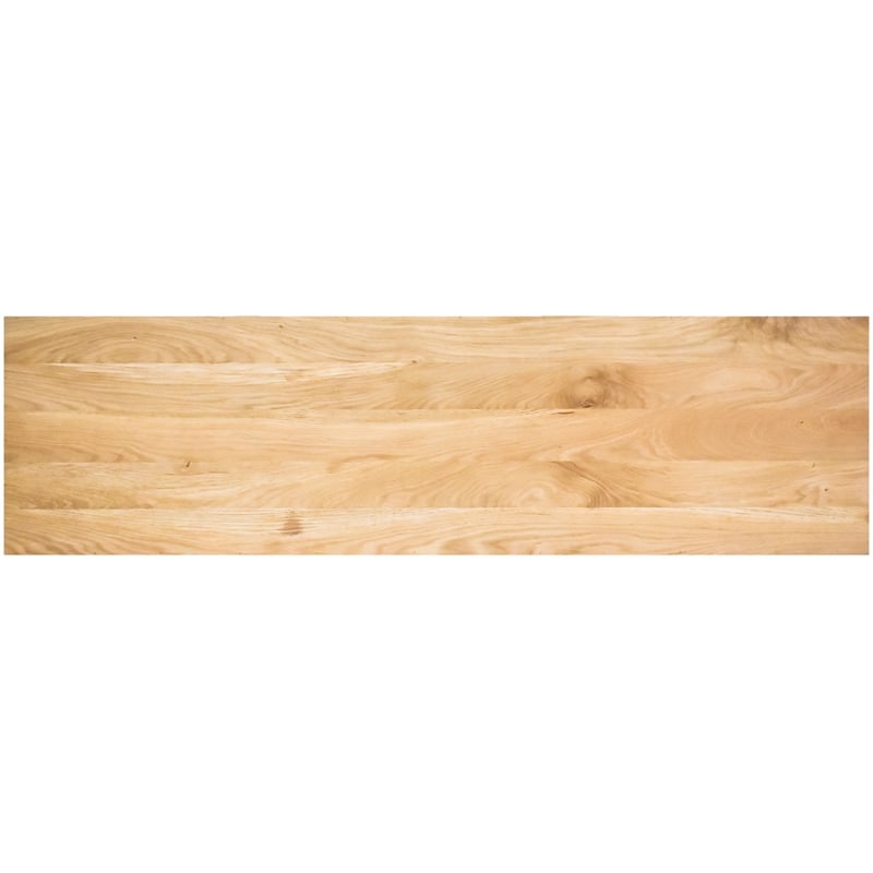 Maklaine Mid-Century Wood 30''H x 60''W x 18''D White Oak Console Table