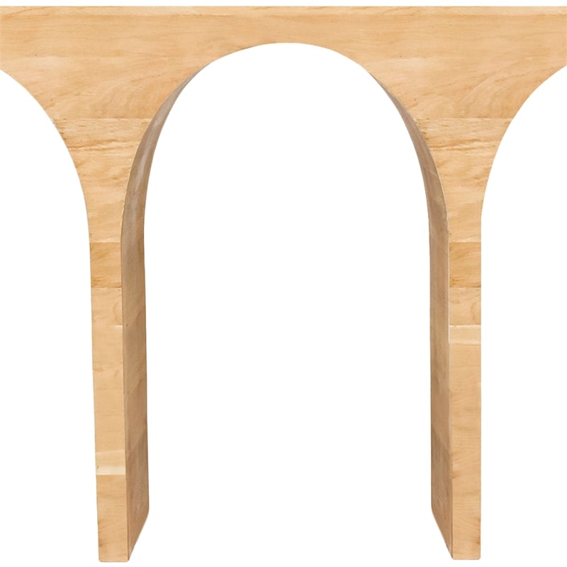 Maklaine Mid-Century Wood 30''H x 60''W x 18''D White Oak Console Table