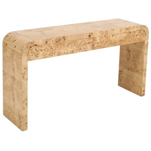 Maklaine Mid-Century Wood Console Table With Drawers in Natural