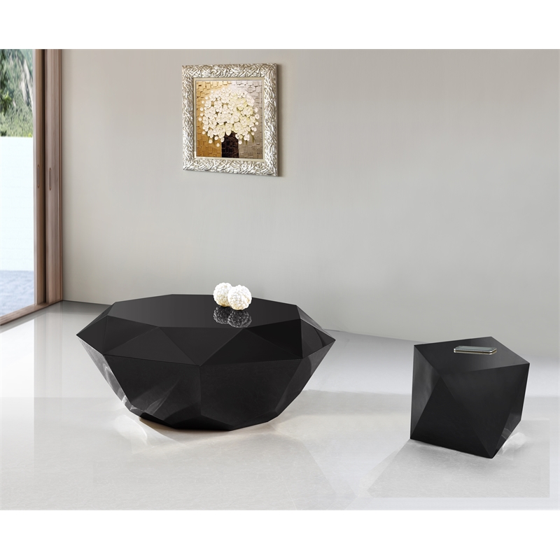 Maklaine Contemporary 19.5''H x 20''W x 20''D Diamond Shaped Steel End Table