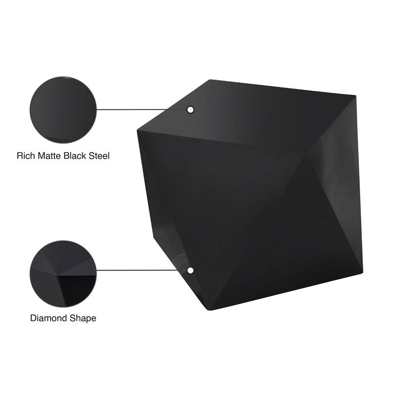 Maklaine Contemporary 19.5''H x 20''W x 20''D Diamond Shaped Steel End Table