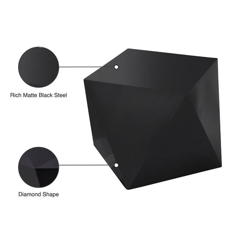 Maklaine Contemporary 19.5''H x 20''W x 20''D Diamond Shaped Steel End Table