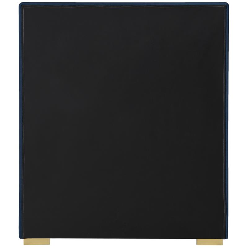 Maklaine 54.5''H x 46''W x 84.3''D Navy Linen Textured Fabric Twin Bed
