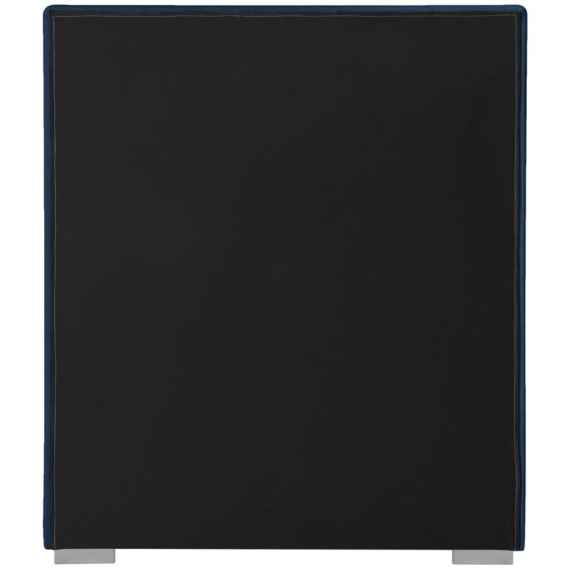 Maklaine 54.5''H x 46''W x 84.3''D Navy Linen Textured Fabric Twin Bed