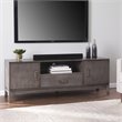 Maklaine Transitional Wood TV Stand with Storage in Gray Washed