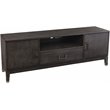 Maklaine Transitional Wood TV Stand with Storage in Gray Washed