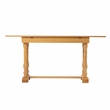 Maklaine Traditional Wood Convertible Dining Table in Natural Finish