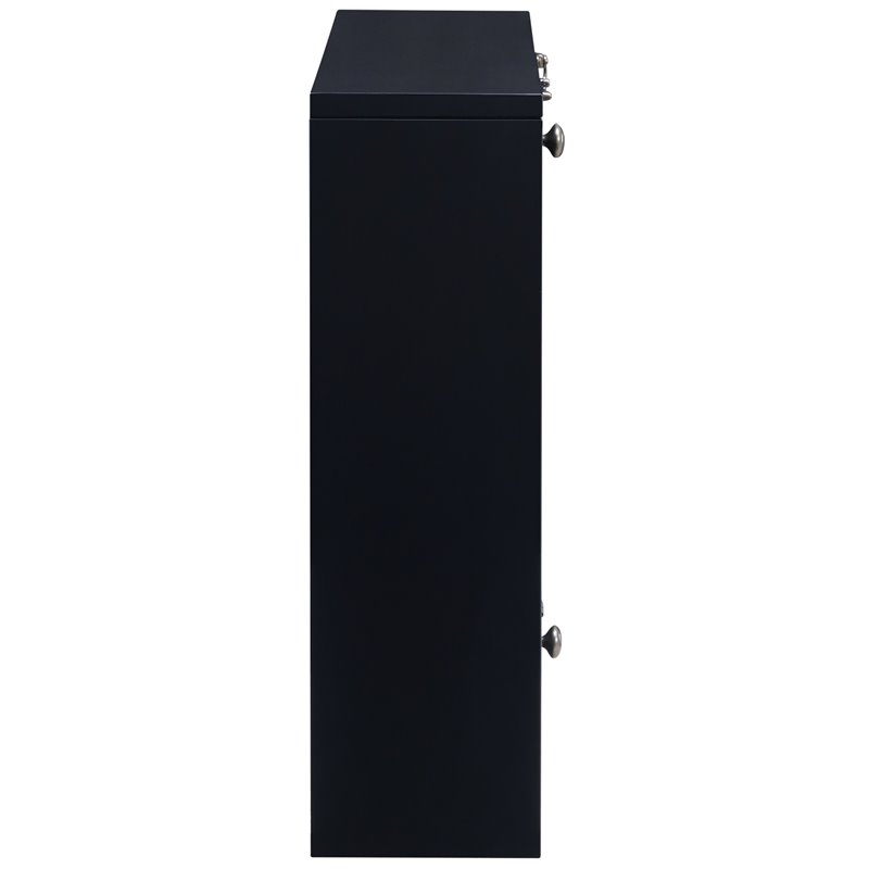 Maklaine Transitional Wood Wall Mounted Laptop Desk in Black